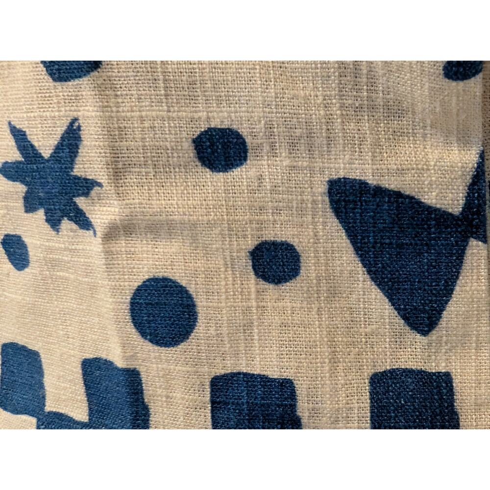 VRG GRL Salty Hair Tie Top Linen Blue Cream Print Sz 6 (Runs Small!) - Picture 5 of 9